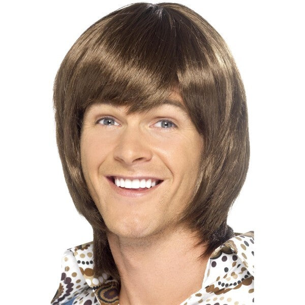 Smiffys 70s heartthrob wig brown - British product