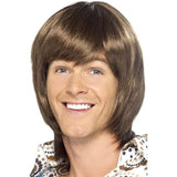 Smiffys 70s heartthrob wig brown - British product
