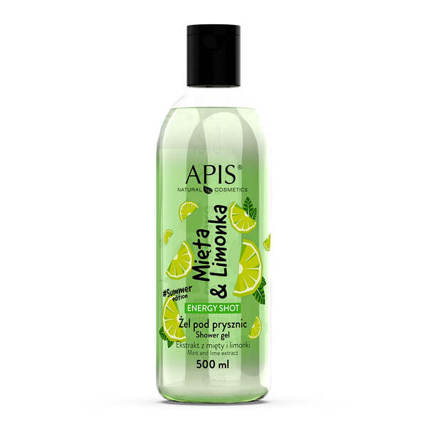 Apis Energy Shot Mint & Lime Shower Gel 500ml, UK version