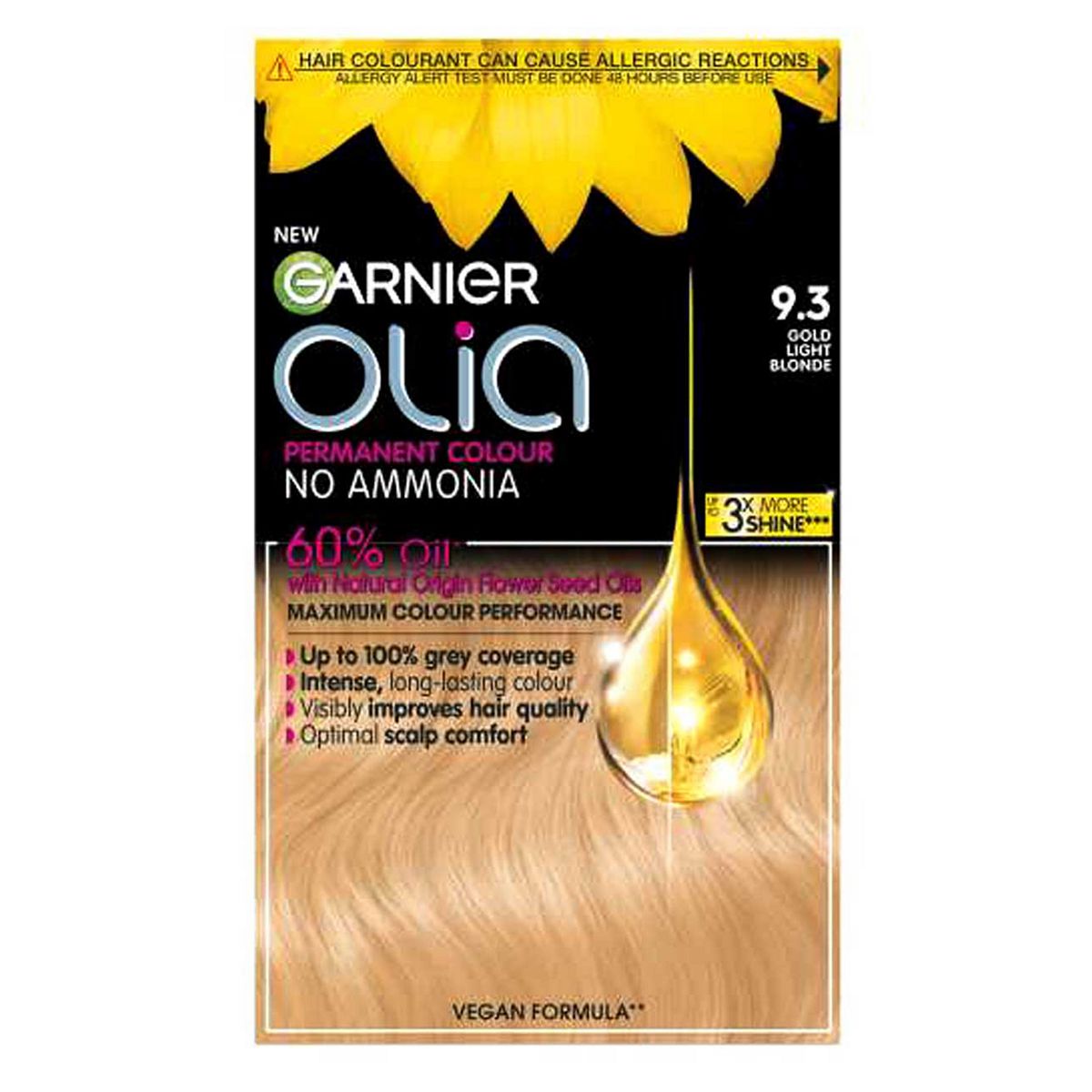 Garnier Olia 9.3 Golden Light Blonde No Ammonia Permanent Hair Dye GOODS Boots   