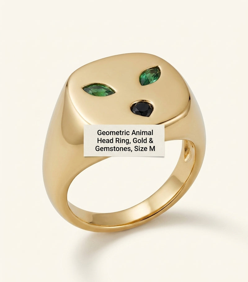 Cartier Panthère ring yellow gold tsavorite onyx (British brand)