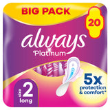 Always Platinum Long Plus (Size 2) Sanitary Towels Wings