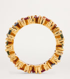 Suzanne Kalan Frenzy Eternity Ring rainbow sapphire diamond - British product