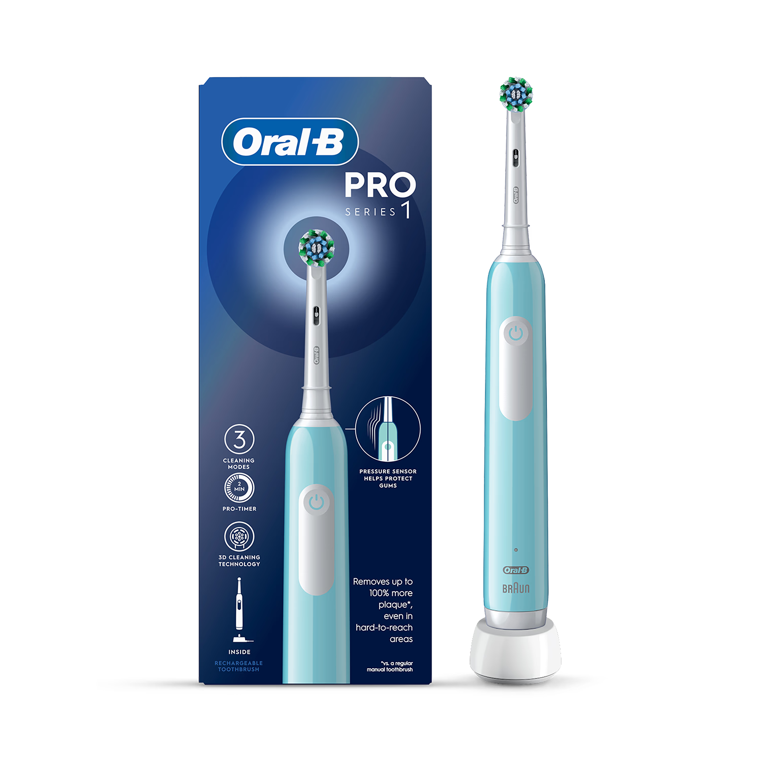 Oral-B Pro Series1 Cross Action electric toothbrush blue, UK version