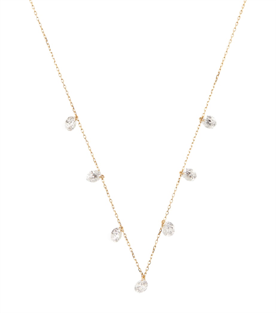Persée yellow gold diamond 7-stone Danaé necklace, UK version