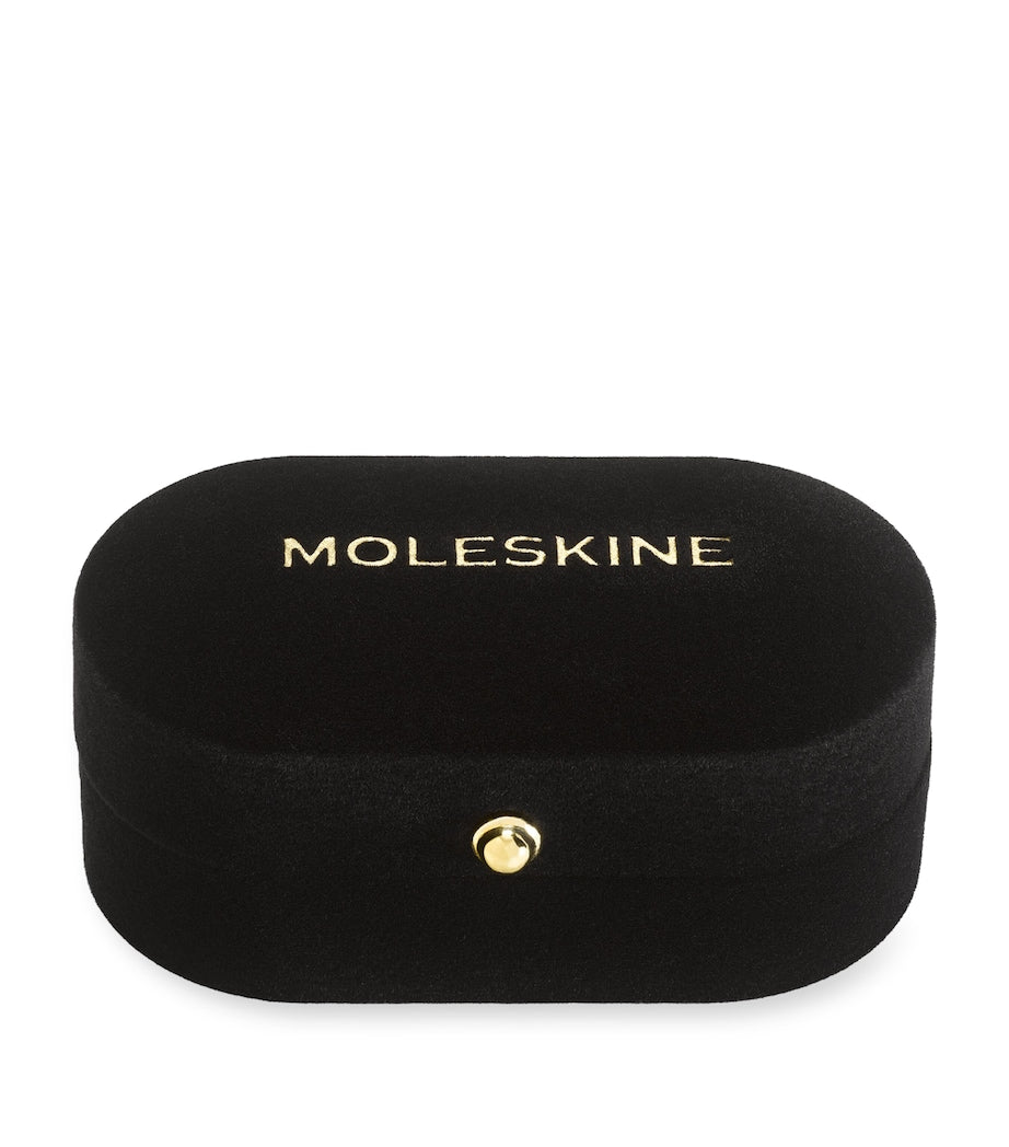Moleskine gold-plated Q notebook charm, imported from the UK