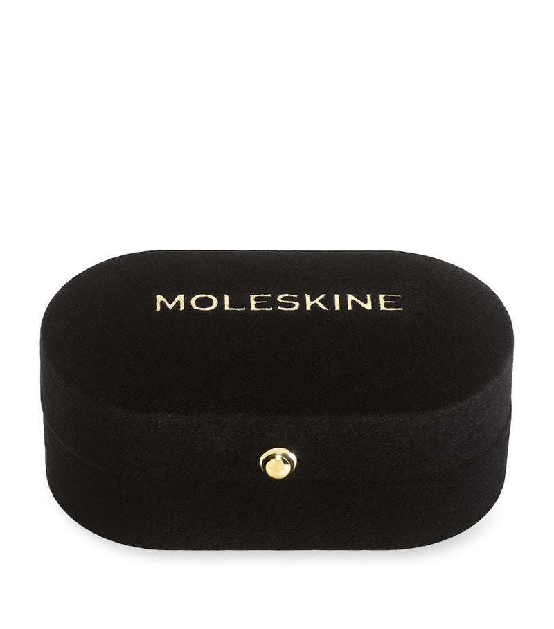 Moleskine gold-plated Q notebook charm, imported from the UK
