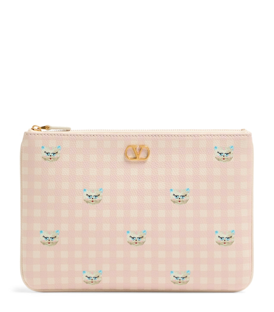 Valentino Garavani medium leather VLogo signature pouch (British brand)