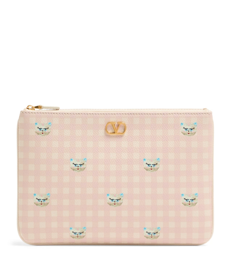 Valentino Garavani medium leather VLogo signature pouch (British brand)