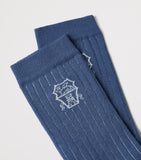 Brunello Cucinelli cotton logo socks - British product