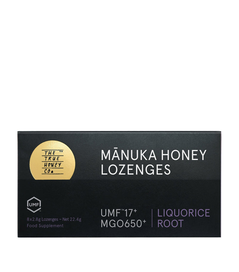 The True Honey Co Mnuka Honey Lozenges with Liquorice Root 8 Capsules (British brand)