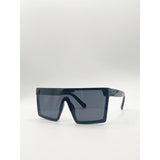 SVNX oversized flat top square frame sunglasses, imported from the UK