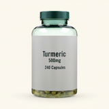 Holland & Barrett turmeric capsules 500mg 240 count, UK version