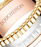 Boucheron Quatre White Edition ring with mixed gold and ceramic (British brand)