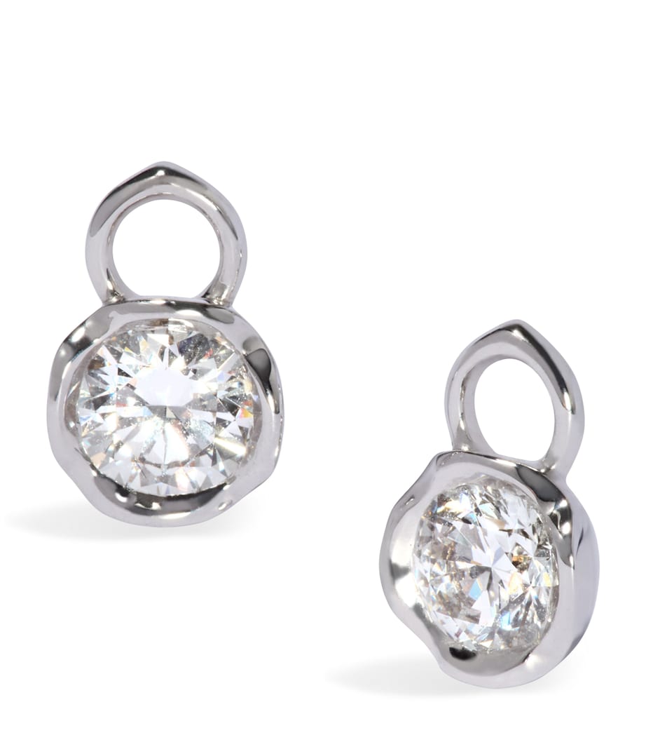 Annoushka white gold diamond Whoopsie Daisy earring drops, UK version