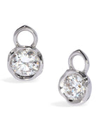 Annoushka white gold diamond Whoopsie Daisy earring drops, UK version