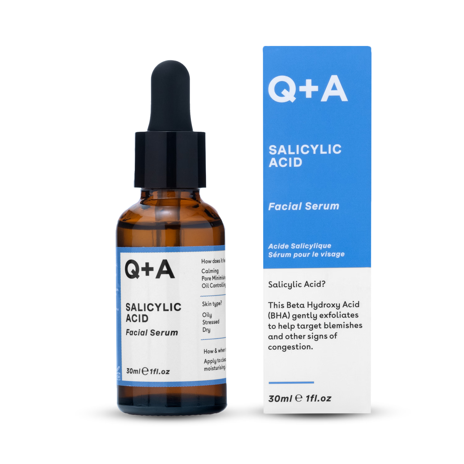 Q+A salicylic acid serum 30ml, UK version