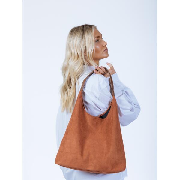 SVNX tan suede hobo bag - British product