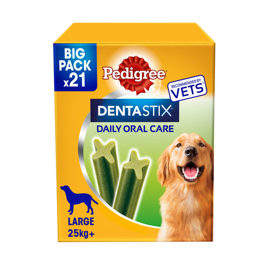Pedigree Dentastix Fresh Adult Large Dog Treats Dental Sticks x21 810g Bigger packs Sainsburys   