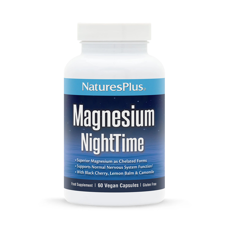 NaturesPlus Magnesium NightTime 60 capsules British brand