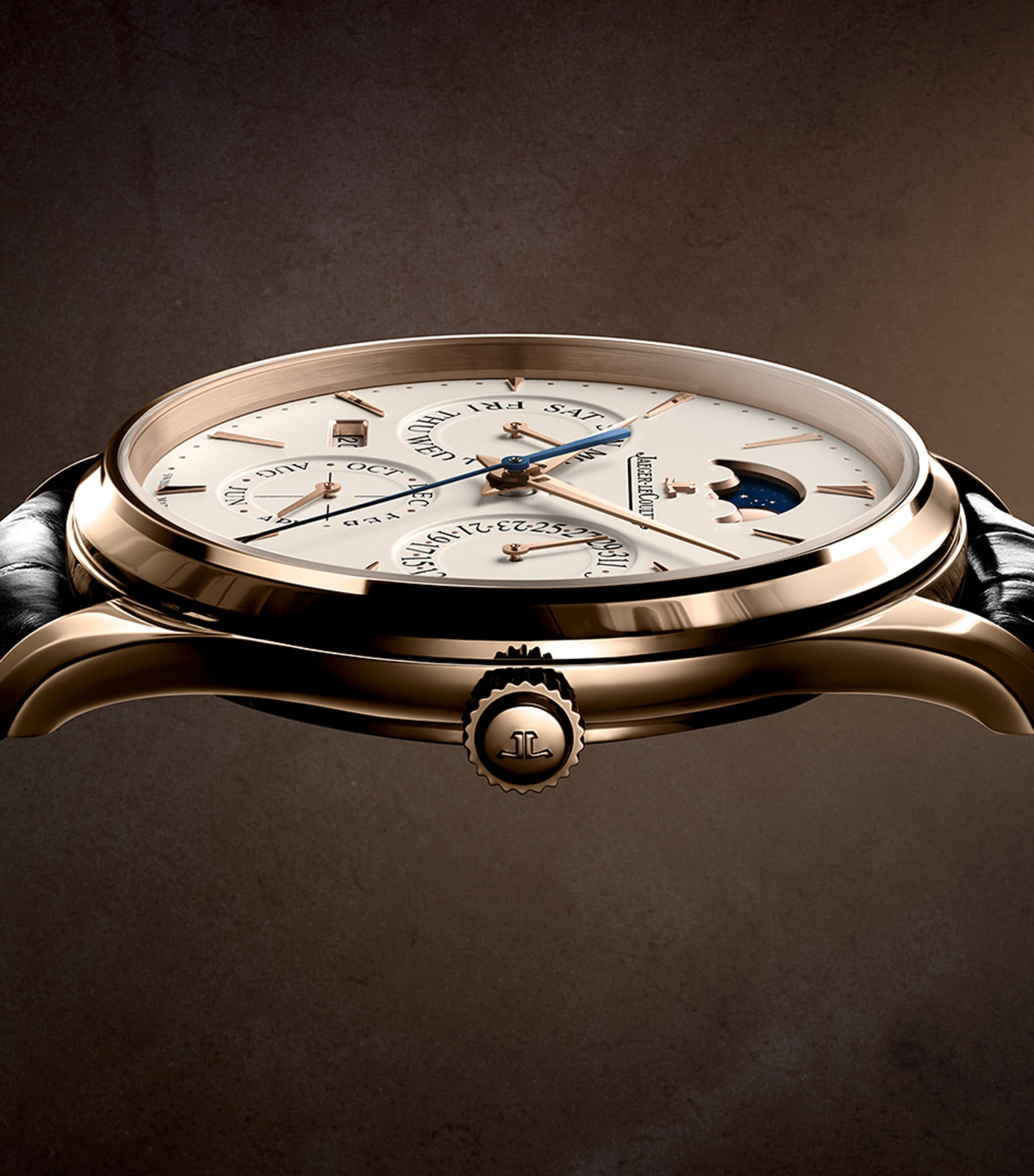 Jaeger-LeCoultre pink gold Master Ultra Thin perpetual calendar watch 39mm (British brand)