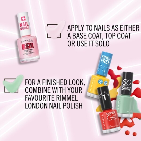 Rimmel Nail Nurse 2In1 Base Coat & Strengthener 12Ml GOODS Superdrug   