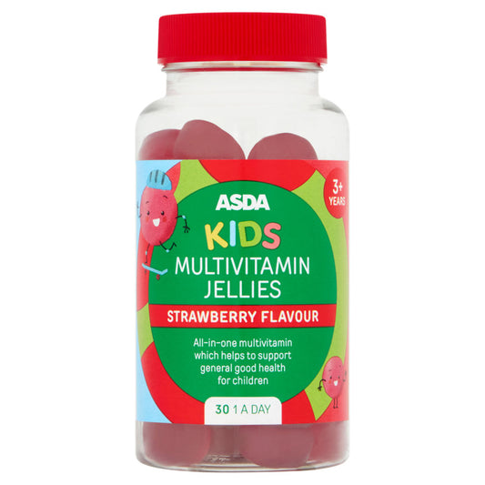 ASDA Kids Multivitamin Jellies Strawberry Flavour 1 a Day 3+ Years GOODS ASDA   