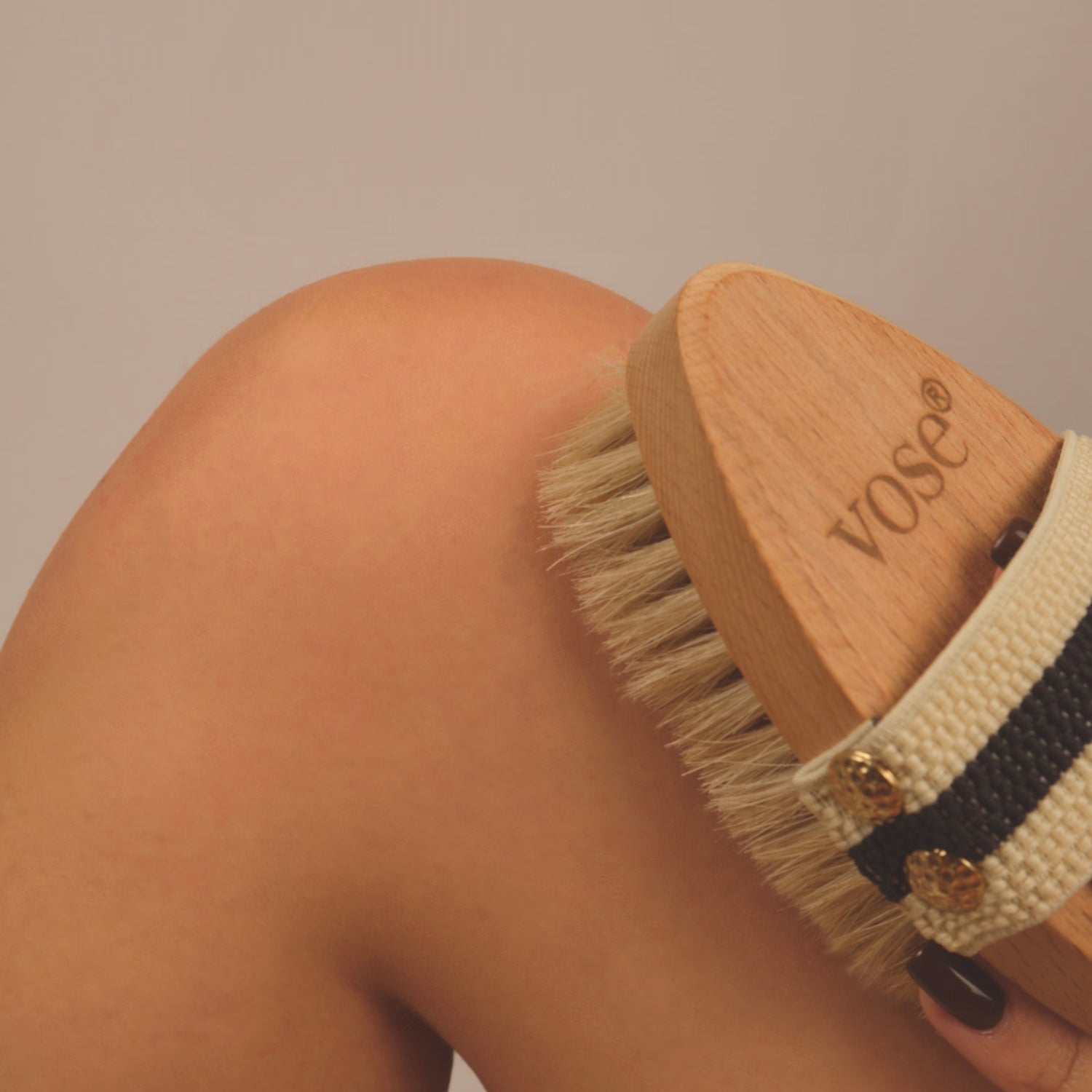 Horse hair dry body brush, UK version