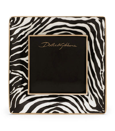 Harrods Dolce&Gabbana Casa Porcelain Zebra Decorative Square Plate 10cm- Buy online at McGrocer