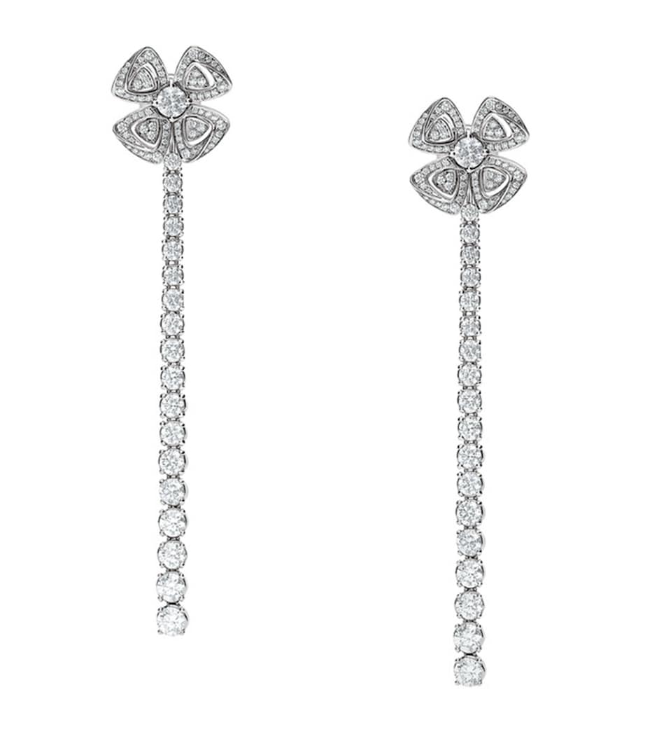 Bvlgari Fiorever convertible earrings white gold diamonds, UK version