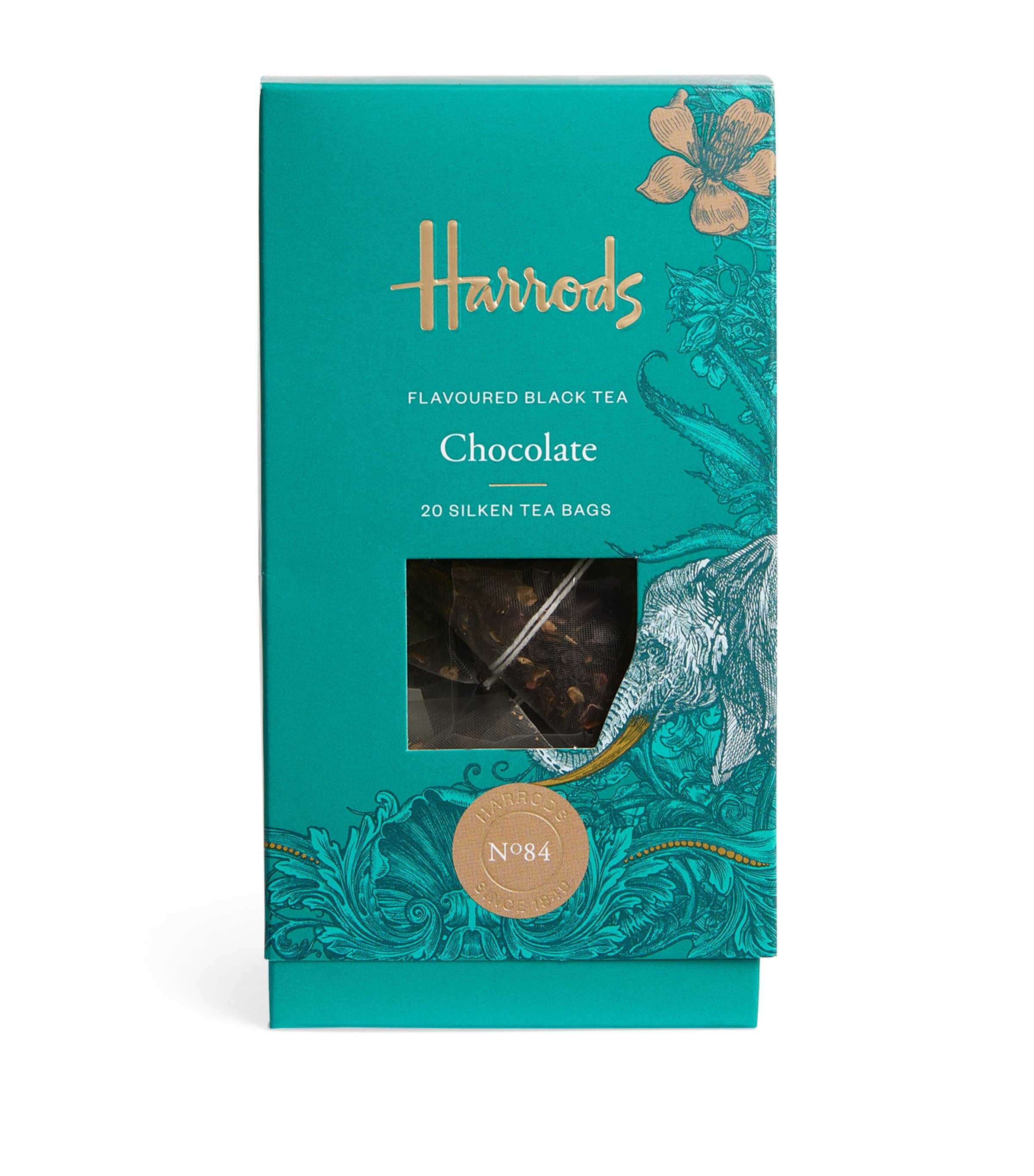 Harrods Chocolate Flavoured Black Tea 20 Tea Bags, UK version