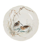 Traditional Faïence-Style Dessert Plate with Scalloped Edge and Bird Motif