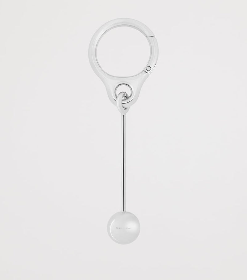 LOEWE Bar Pebble keyring stainless steel, UK version