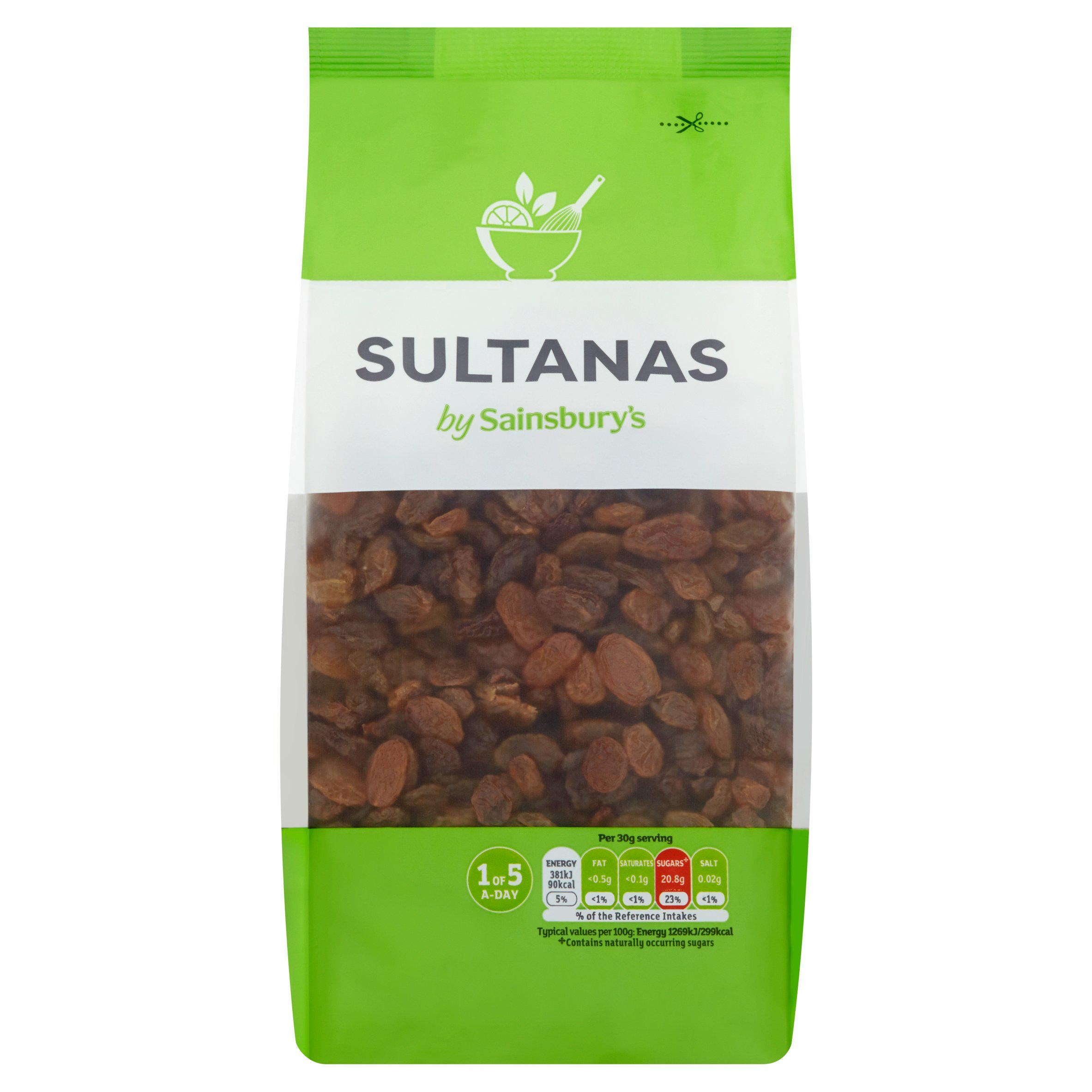 Sainsbury's Sultanas 1kg Dried fruit & peel Sainsburys   