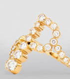 Sophie Bille Brahe initial 'P' ring yellow gold diamonds imported UK