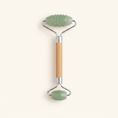 Botanics Dual Ended Textured Jade Roller Facial Massager