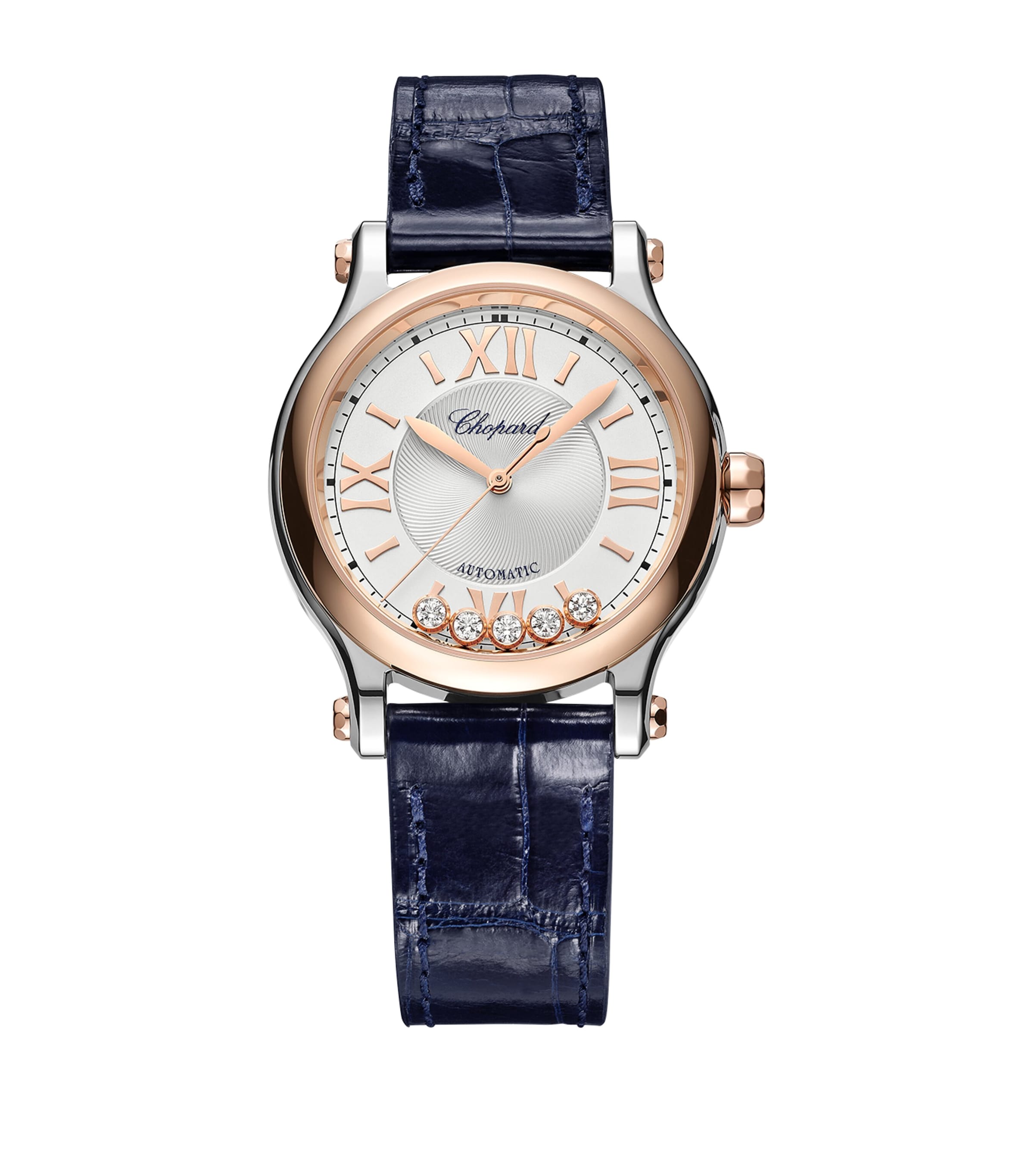 Chopard Happy Sport automatic watch 33mm rose gold and diamonds (British brand)