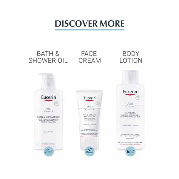 Eucerin AtoControl bath and shower oil for dry skin 400ml - British product