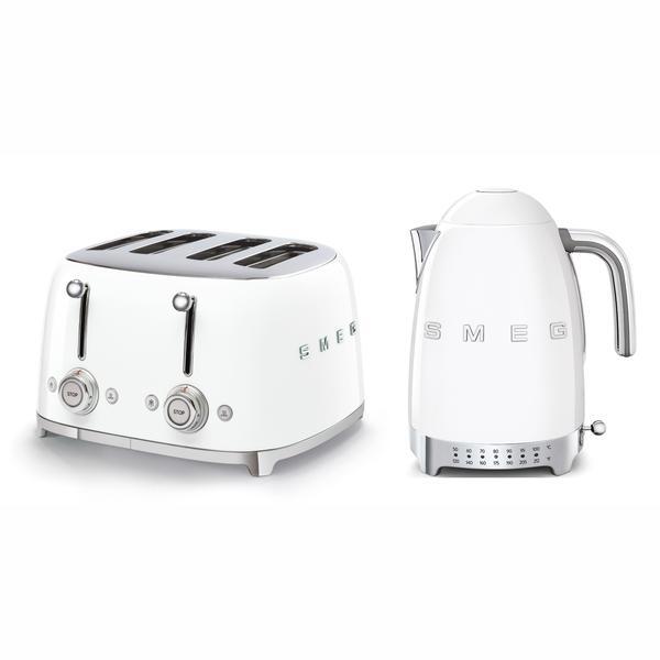 Smeg TSF03, KLF04 Toaster and Kettle in White