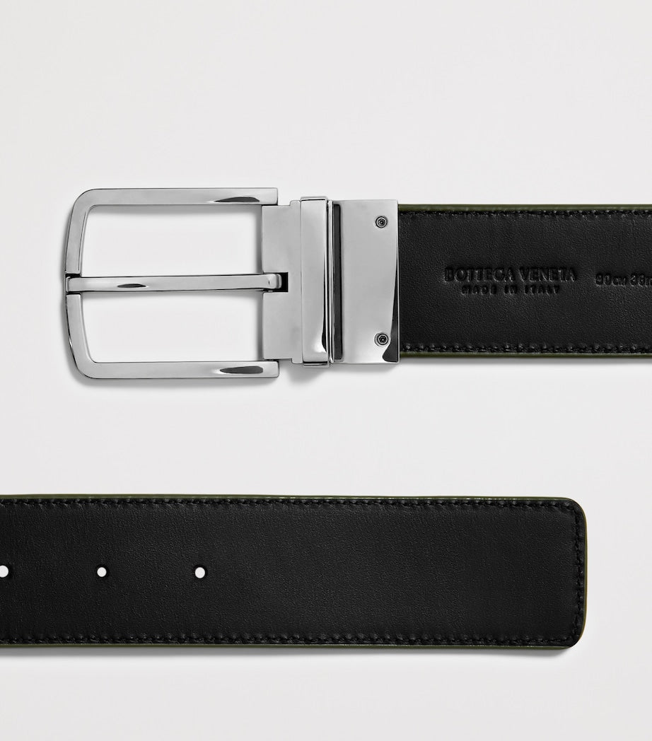 Bottega Veneta reversible belt Intrecciato weave calfskin leather - British product