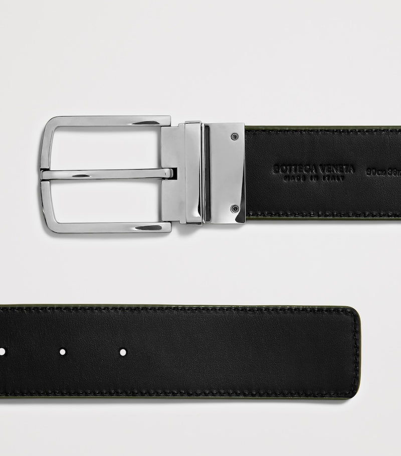 Bottega Veneta reversible belt Intrecciato weave calfskin leather - British product