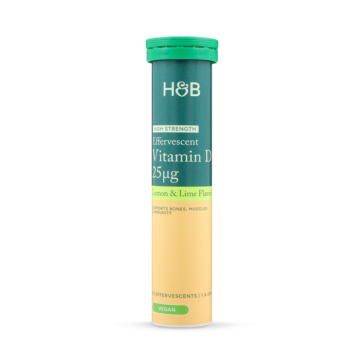 Holland & Barrett Vitamin D Lemon Lime Effervescent Tablets 20, UK version