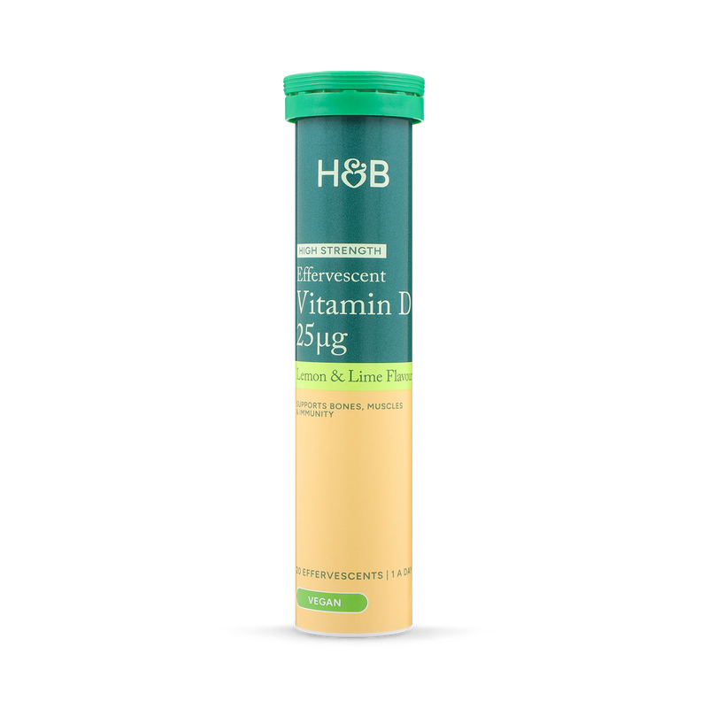 Holland & Barrett Vitamin D Lemon Lime Effervescent Tablets 20, UK version