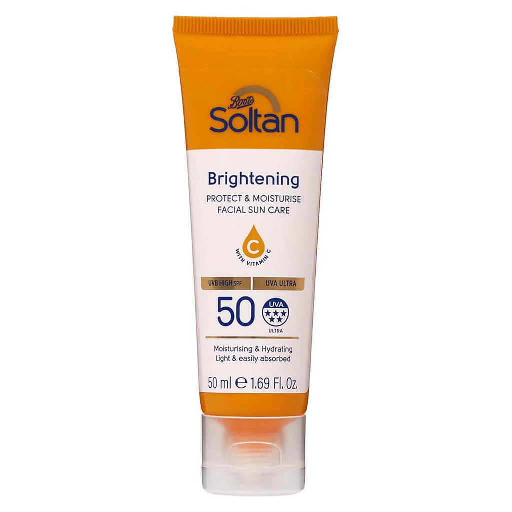 Soltan Brightening Protect & Moisturise Facial Suncare Cream with Vitamin C SPF50 50ml