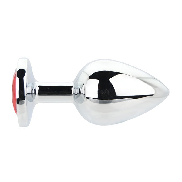 Loving Joy Toosh Large metal butt plug red stone, imported from the UK