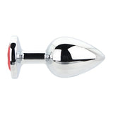 Loving Joy Toosh Large metal butt plug red stone, imported from the UK