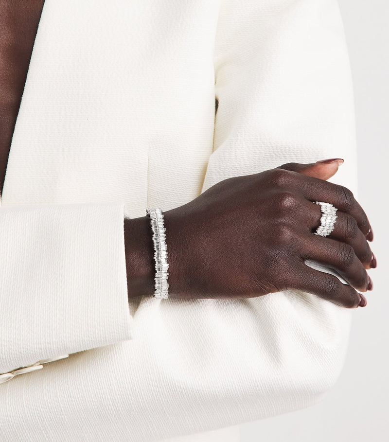 Suzanne Kalan white gold diamond classic bangle (British brand)