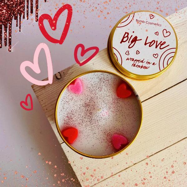 Bomb Cosmetics Big Love scented tin candle 180g, UK version