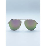 SVNX gold frame aviator sunglasses with mirrored pink lenses (British brand)