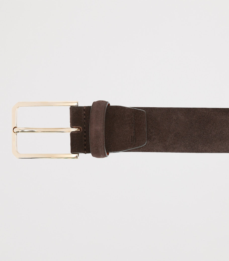Santoni suede belt 3.5cm width - British product